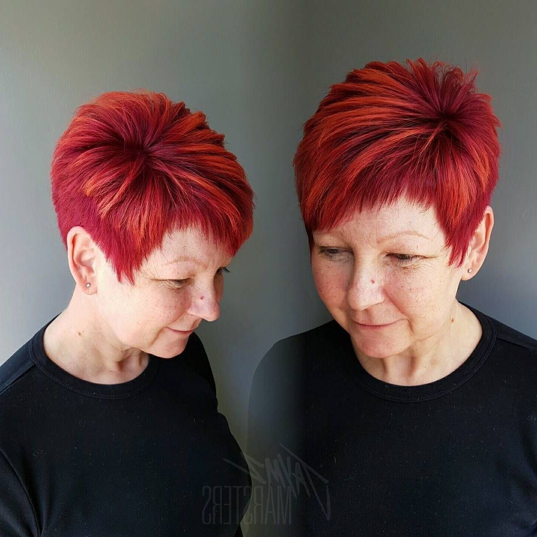 90 Classy And Simple Short Hairstyles For Women Over 50 | Red With Recent Short Red Pixie Hairstyles (Photo 8 of 15)