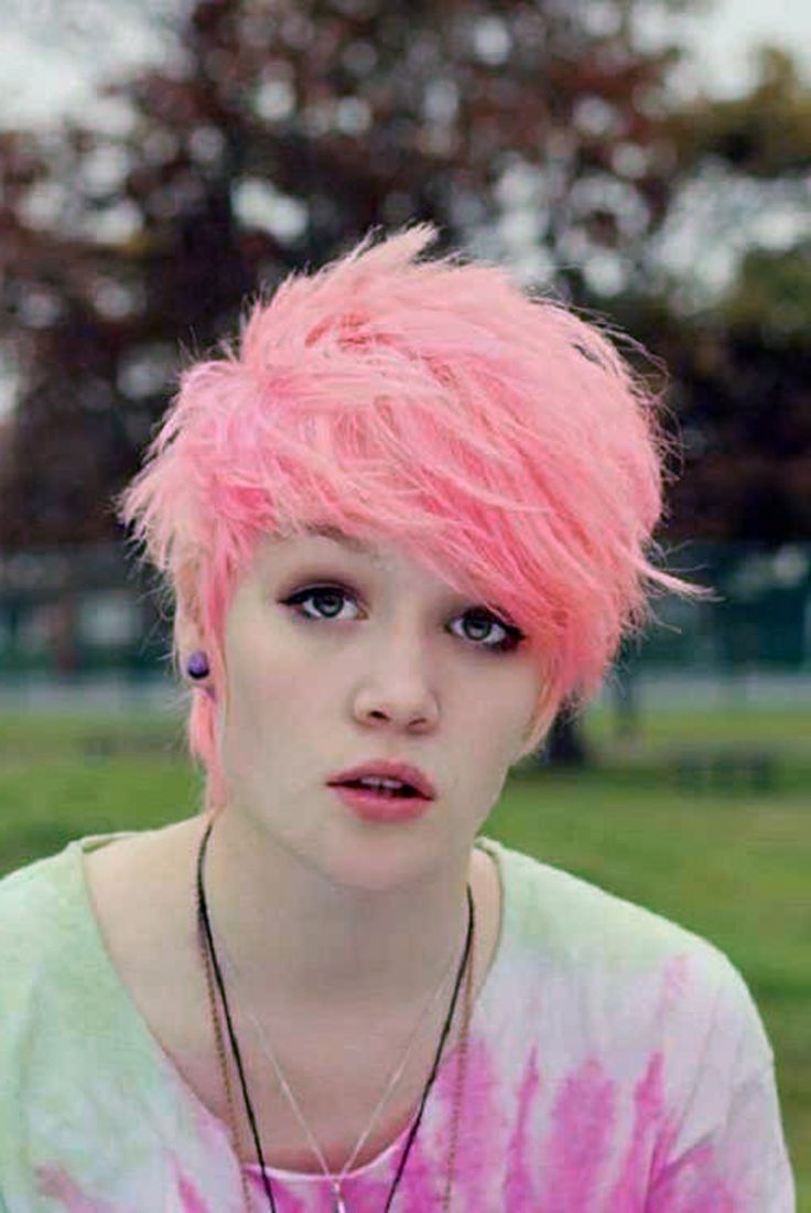 Cute Short Pink Edgy Punk Pixie Hairstyles Girls | Hair For The Regarding 2018 Pink Short Pixie Hairstyles (View 6 of 15)