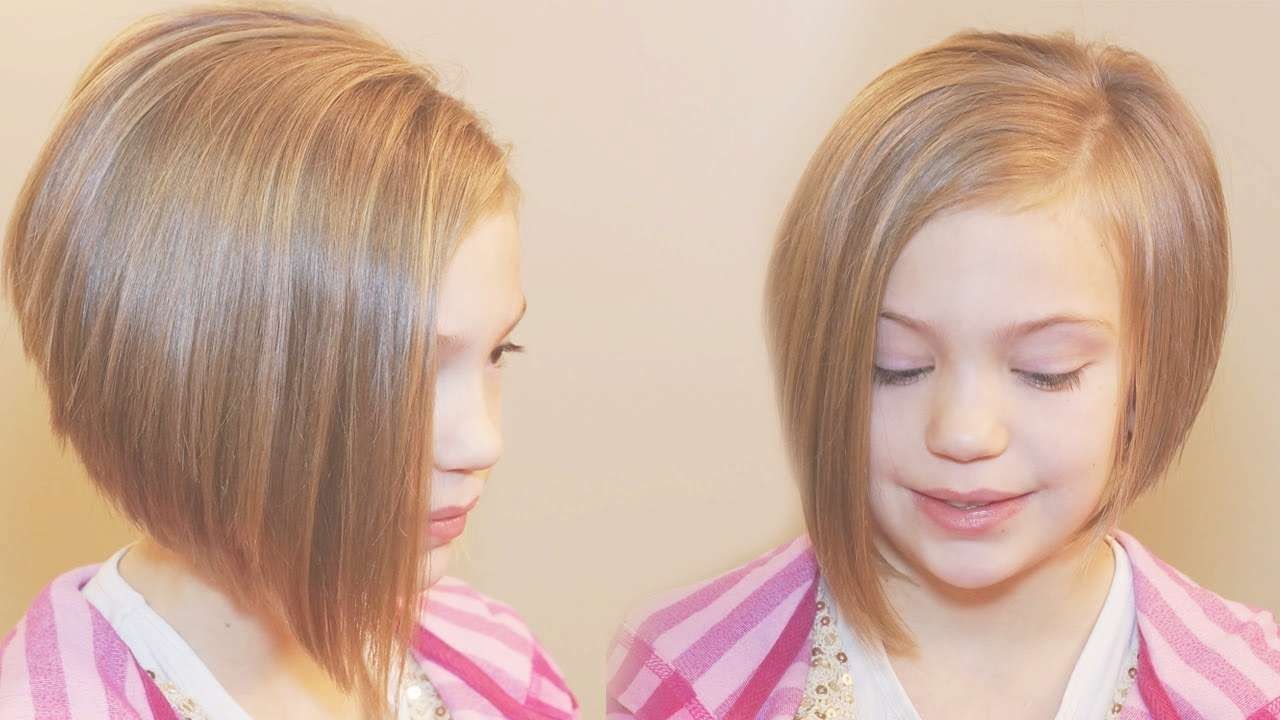 How To Cut An Asymmetrical A Line // Girls Hair Tutorial | Beauty In Most Current Childrens Pixie Hairstyles (Photo 9 of 16)