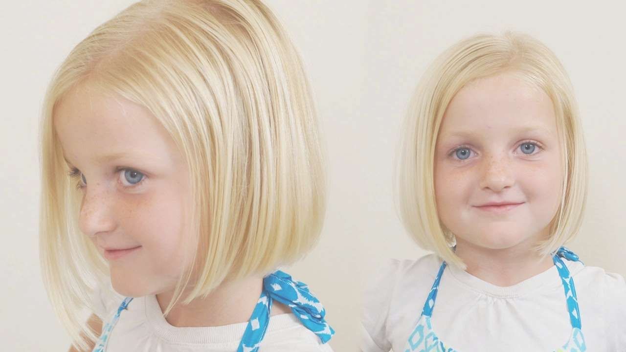 How To Cut Little Girls Hair // Basic Bob Haircut // Short With Regard To Recent Baby Girl Pixie Hairstyles (View 14 of 15)
