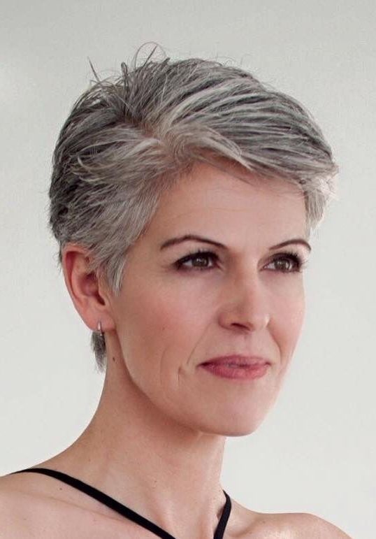 Image Result For Salt And Pepper Hair Women | Hair Cuts Within Best And Newest Short Shaggy Hairstyles For Grey Hair (Photo 14 of 15)