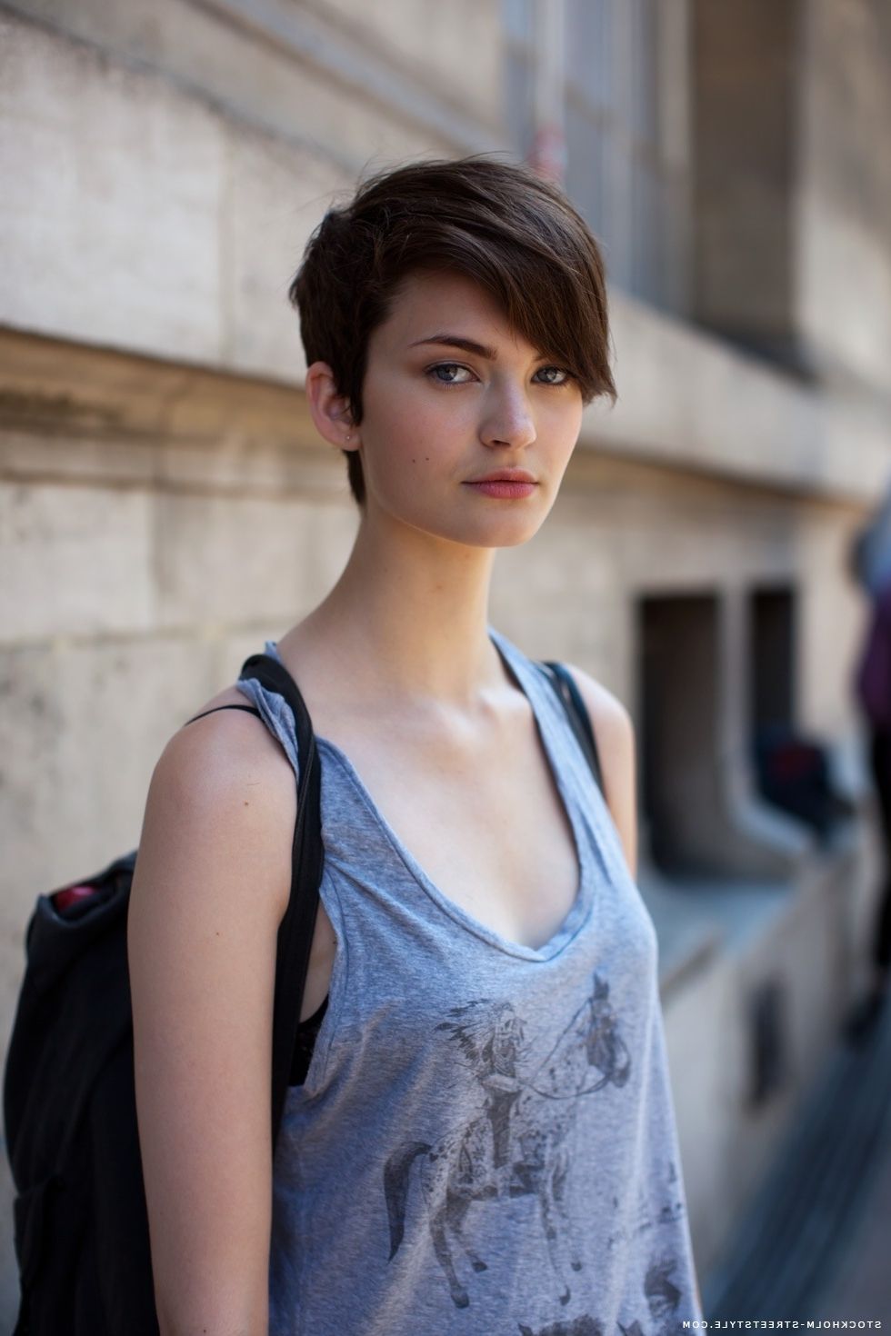 Light Golden Brown, Medium To Long Side Bangs Pixie. | Hair Throughout Latest Hipster Pixie Hairstyles (Photo 2 of 15)