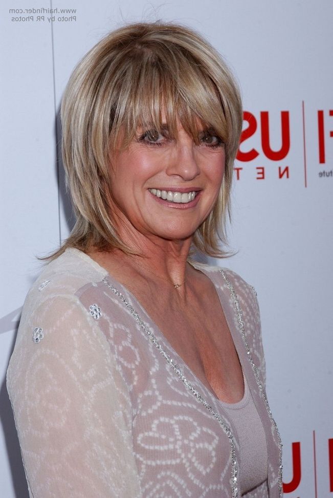 Linda Gray | Short Razor Cut Shag Hairstyle With A Side Swept Fringe With Newest Short Shaggy Gray Hairstyles (Photo 7 of 15)