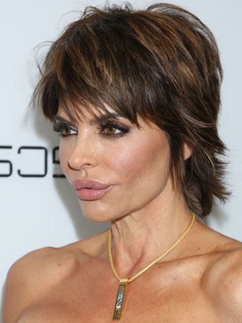 Lisa Rinna Quick And Easy Shaggy Hairstyles For Short Hair – Cool Throughout Recent Cool Shaggy Hairstyles (Photo 6 of 15)