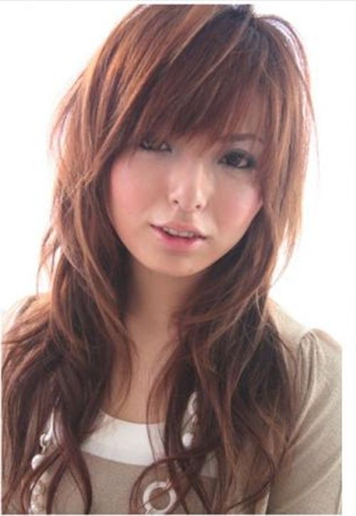 Long Hairstyles For Round Faces With Bangs Wat Do U Think In Recent Shaggy Hairstyles For Round Faces (Photo 15 of 15)