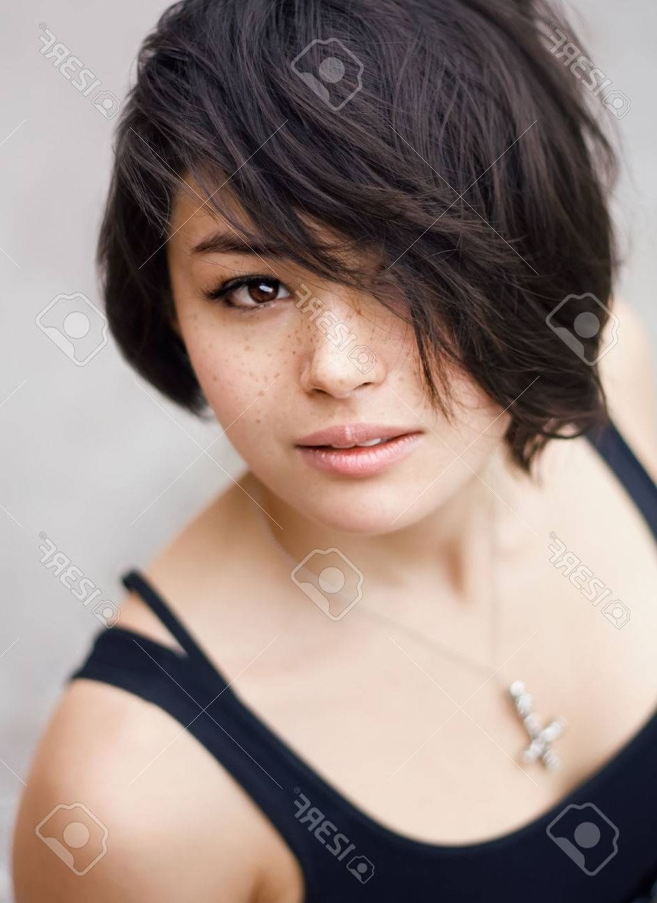 Pixie Haircut Images & Stock Pictures. Royalty Free Pixie Haircut For Most Up To Date Japanese Pixie Hairstyles (Photo 12 of 15)