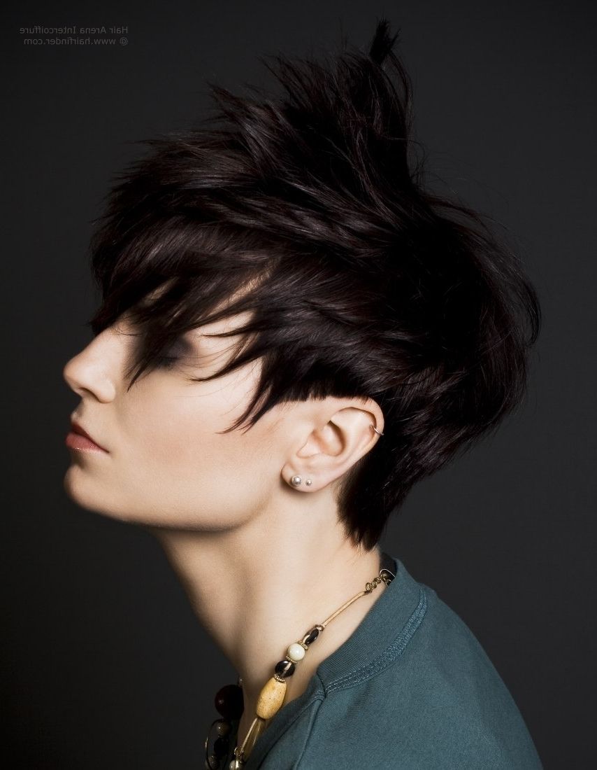 Pixie Style Haircut With Tapered Sides And A Curved Fringe Throughout Best And Newest Fringe Pixie Hairstyles (View 10 of 15)