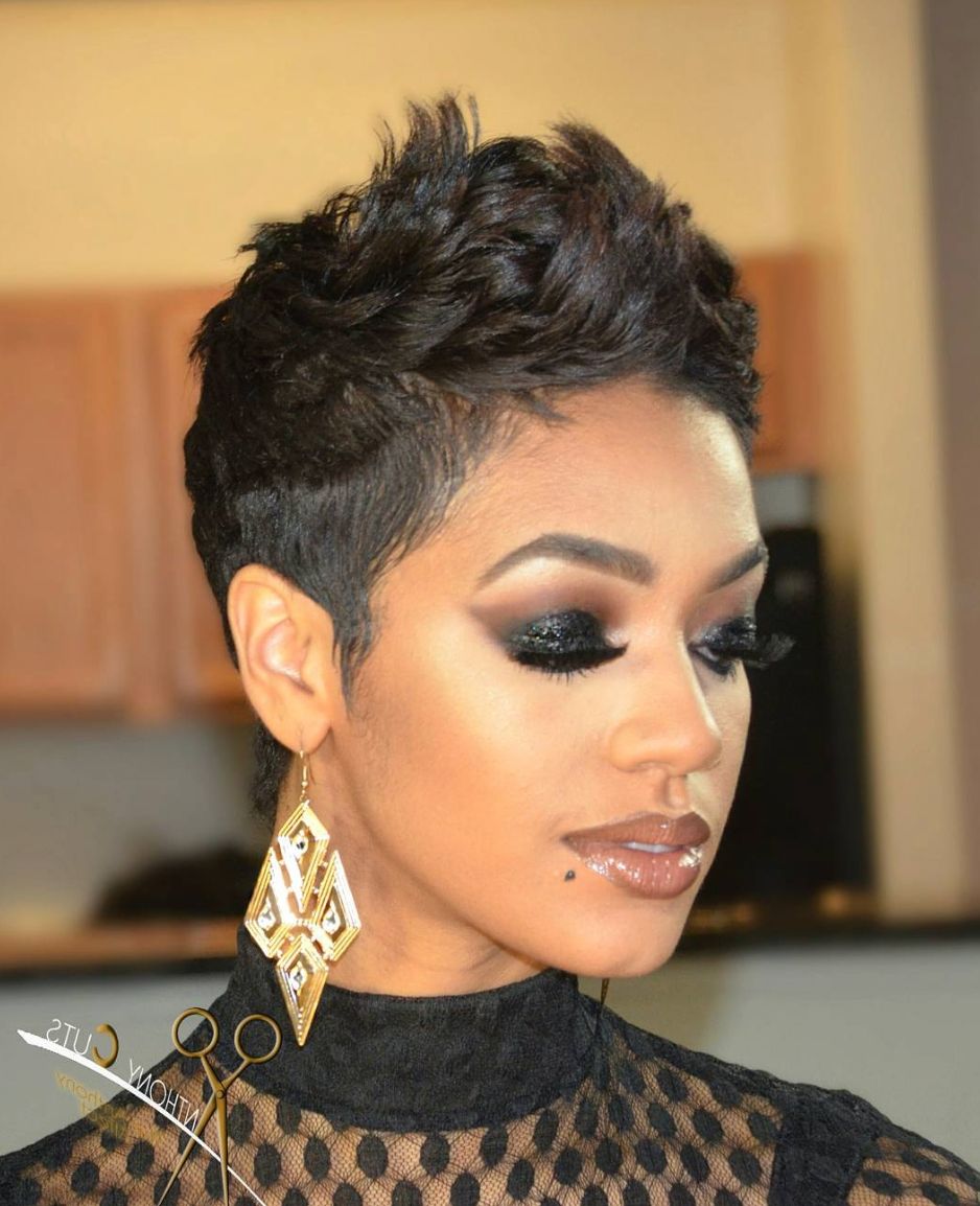 Pixie@anthonycuts – Http://community.blackhairinformation Inside Latest Short Pixie Hairstyles For Black Hair (Photo 12 of 15)