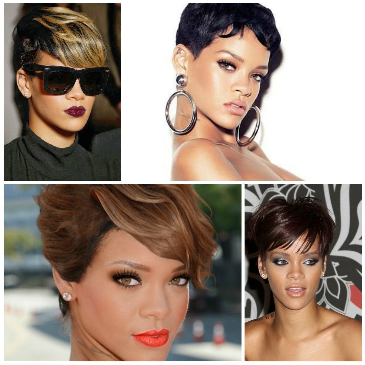 Rihanna's Short Hairstyles To Rock In 2017 – Haircuts And Inside Most Recently Rock Pixie Hairstyles (Photo 4 of 15)