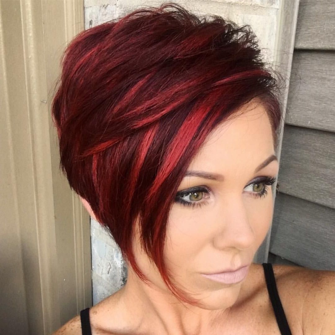 See This Instagram Photo@kiss And Makeup05 • 587 Likes | Short Within Most Popular Short Red Pixie Hairstyles (View 6 of 15)