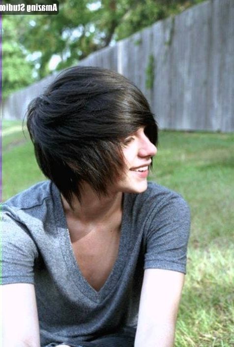 Shaggy Emo Haircut – Youtube Inside Most Popular Shaggy Emo Hairstyles (Photo 1 of 15)
