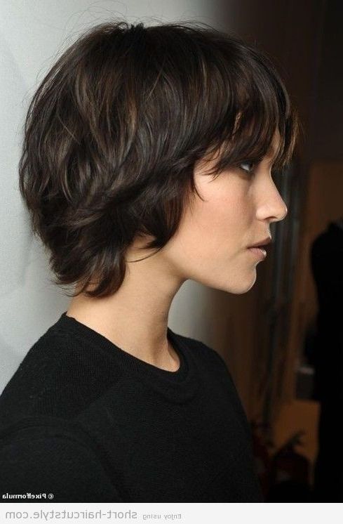 Short Chin Length Shag Haircuts 2014 (489×746) | Short Pertaining To Most Recently Shaggy Brown Hairstyles (Photo 1 of 15)