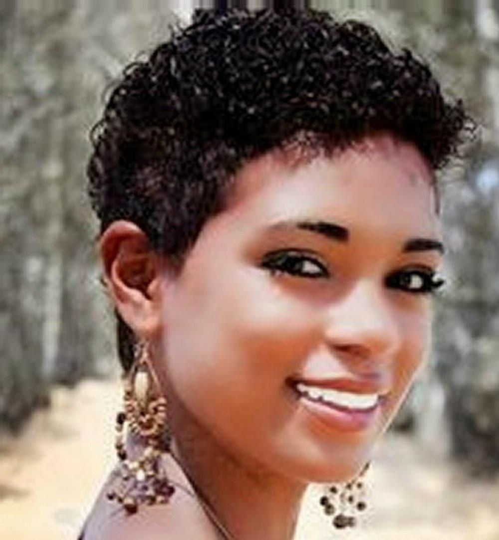 Short Hairstyles For Round Faces And Thick Curly Hair : The Cool Pertaining To 2018 Pixie Hairstyles For Natural Hair (Photo 2 of 15)