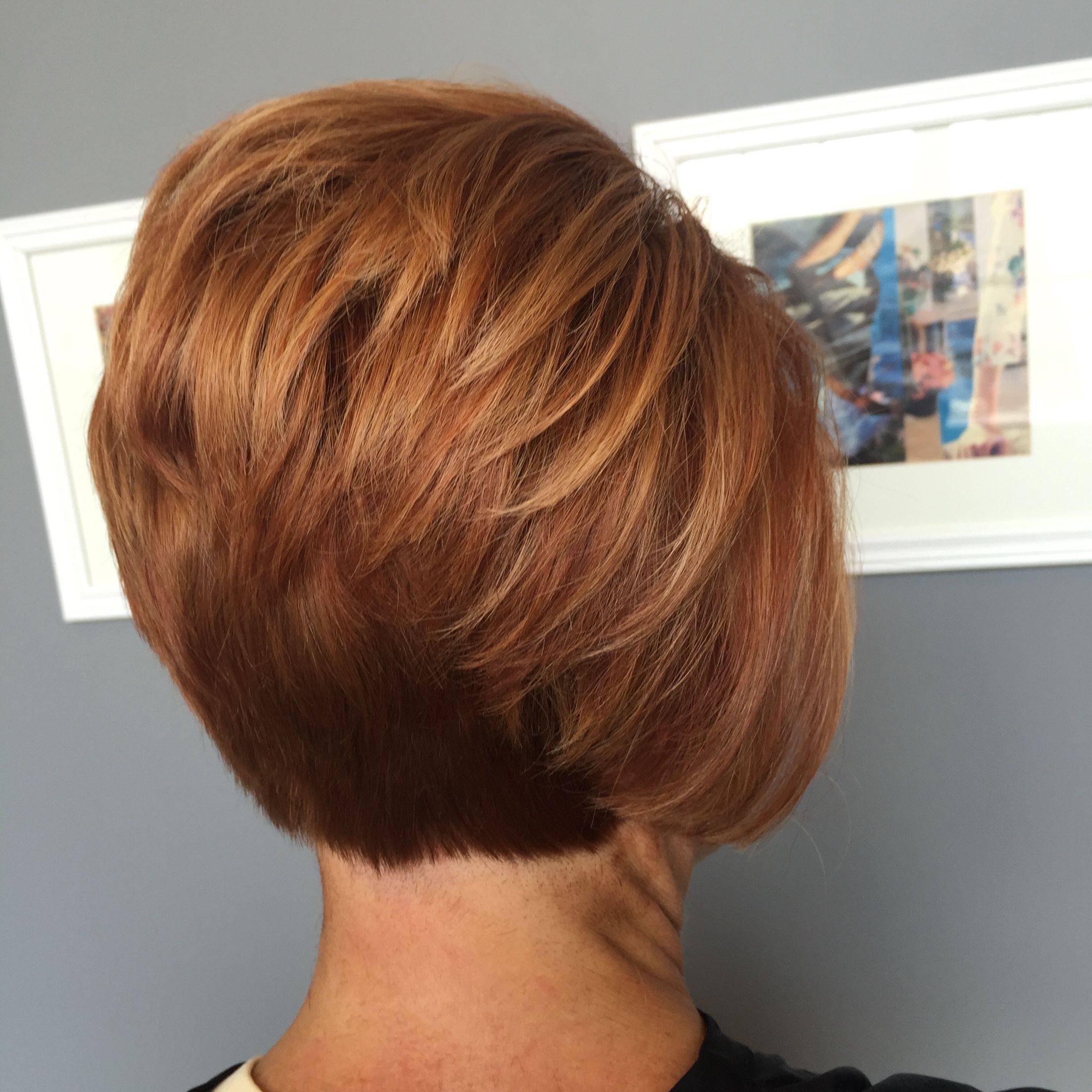 Short Red Stacked Bob … | Pinteres… Intended For Most Current Short Stacked Pixie Hairstyles (View 12 of 15)