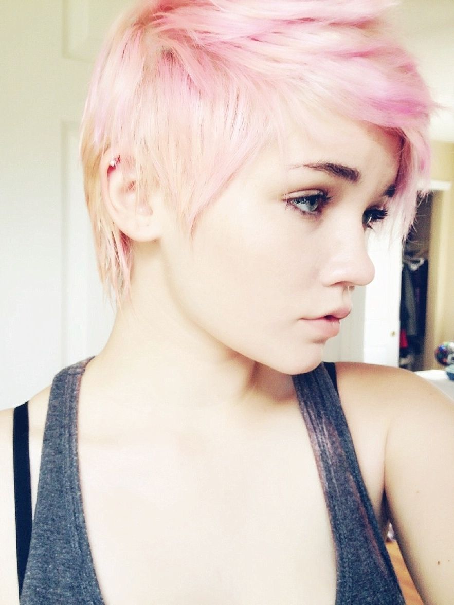 So Jelly Of The Girls That Can Pull Off The Pixie Haircuts. The Within Newest Pink Short Pixie Hairstyles (Photo 3 of 15)