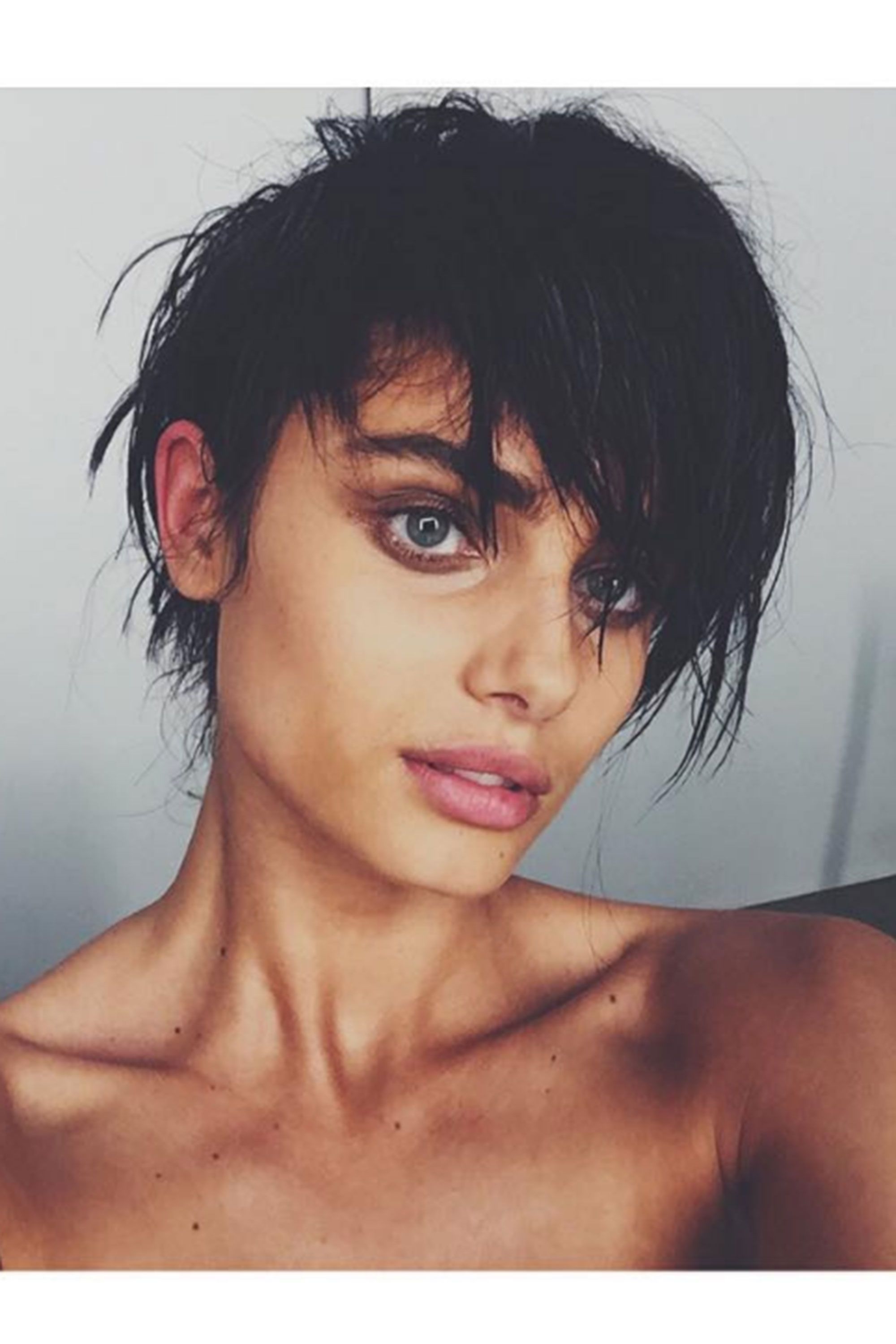 Taylor Hill Shows Off A Dramatic Pixie Crop | Short Hairstyle Inside Most Current Punk Rock Pixie Hairstyles (View 10 of 15)