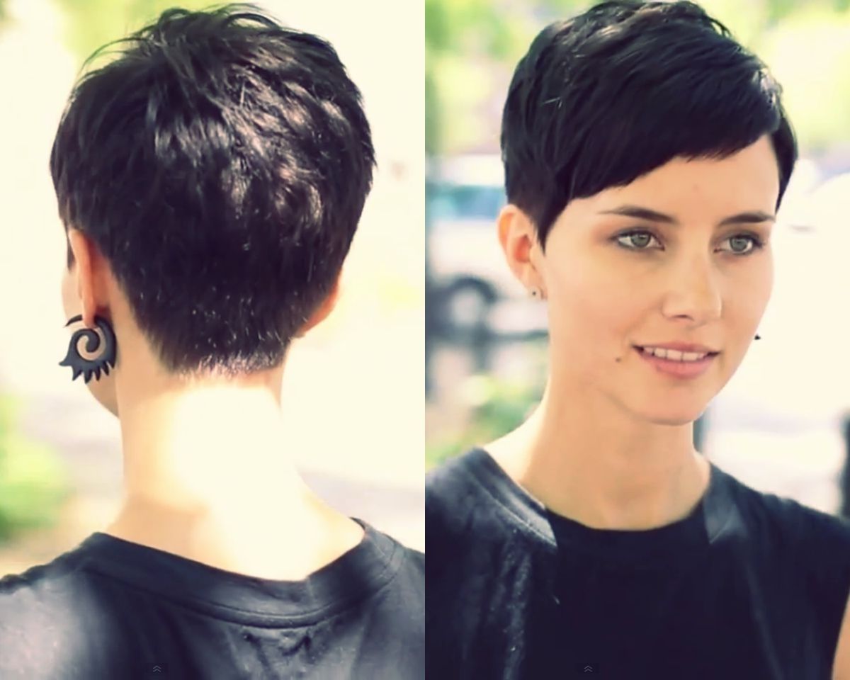 This Is My First Choice Haircut. Love The Asymmetrical Bangs Within Current Short Pixie Hairstyles From The Back (Photo 3 of 15)