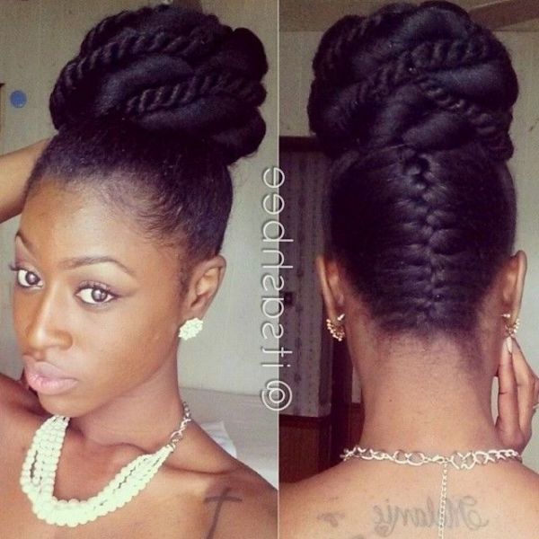 10 Gorgeous Photos Of French And Dutch Braid Updos On Natural Hair Pertaining To Best And Newest African Hair Updo Hairstyles (View 11 of 15)