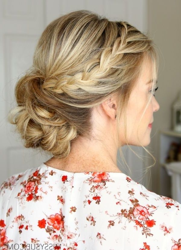 11 Easy To Do Hairstyle Ideas For Summers | Lace Braid, Formal With Most Current Low Bun Updo Hairstyles (Photo 1 of 15)
