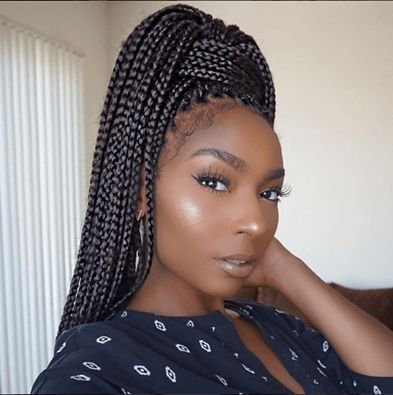 12 Hairstyles You Can Create With Box Braids | Box Braids Updo, Updo Intended For Best And Newest Box Braids Updo Hairstyles (Photo 2 of 15)