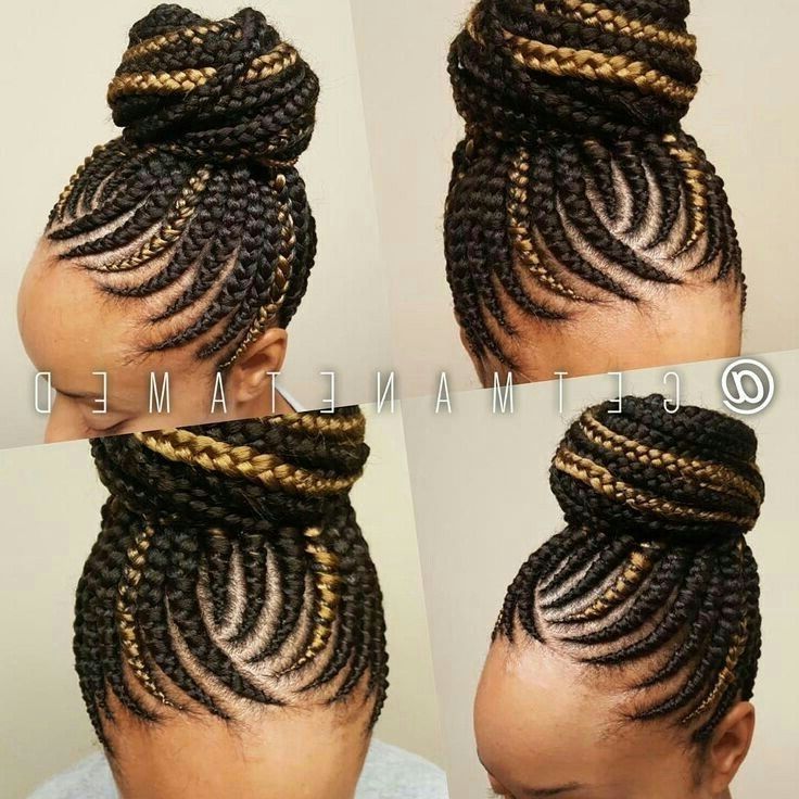 135 Best Hair Images On Pinterest | Black Girls Hairstyles, Hair Dos With Newest Cornrow Updo Ponytail Hairstyles (Photo 11 of 15)