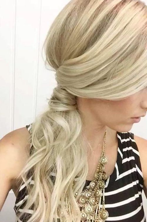 14 Cutest Side Ponytail Ideas For 2018 That You Need To See! Throughout Current Long Hair Side Ponytail Updo Hairstyles (Photo 13 of 15)