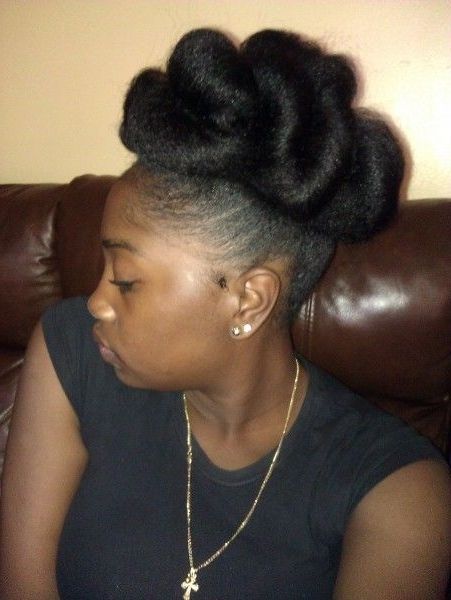 141 Best Natural Updo Images On Pinterest | Natural Hairstyles Intended For Latest Natural Updo Bun Hairstyles (View 5 of 15)