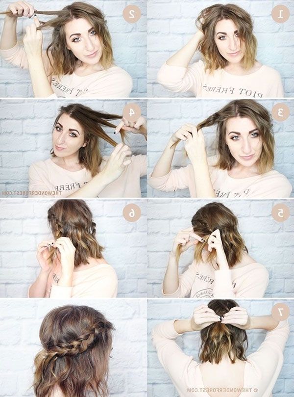15 Cute And Easy Hairstyle Tutorials For Medium Length Hair – Gurl In Latest Cute And Easy Updos For Medium Length Hair (Photo 3 of 15)