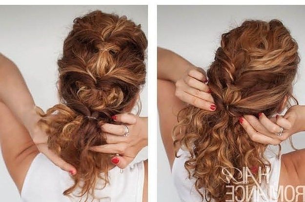 Featured Photo of Top 15 of Diy Updos for Curly Hair