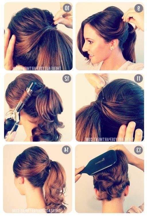 18 Graceful Vintage Hairstyle Tutorials | Pony, Vintage And Rose Pertaining To Latest Easy Vintage Updo Hairstyles (Photo 6 of 15)