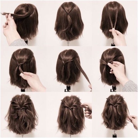 18 Half Up Hairstyles For Short And Medium Length Hair To Try Now Intended For Most Recent Fast Updo Hairstyles For Short Hair (View 11 of 15)