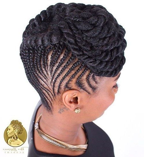 20 Hottest Flat Twist Hairstyles For This Year | Cornrows Updo, Flat Inside Current Updo Cornrow Hairstyles (Photo 3 of 15)