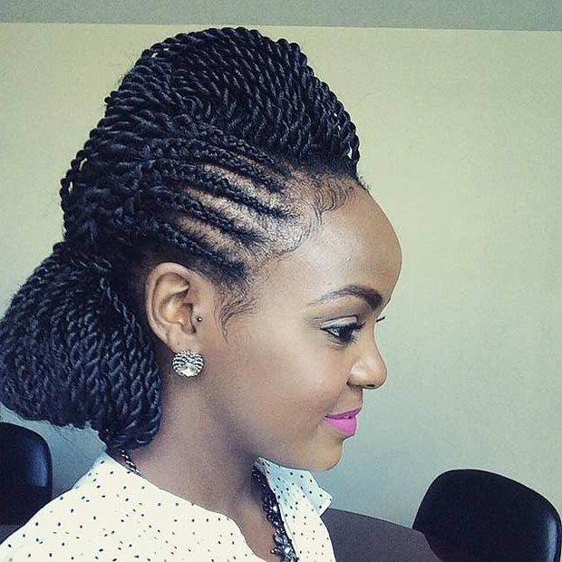 21 Best Protective Hairstyles For Black Women | Page 2 Of 2 | Stayglam Pertaining To Newest Elegant Cornrow Updo Hairstyles (Photo 8 of 15)