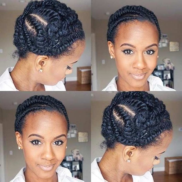 21 Gorgeous Flat Twist Hairstyles | Stayglam Within Recent Flat Twist Updo Hairstyles (Photo 7 of 15)