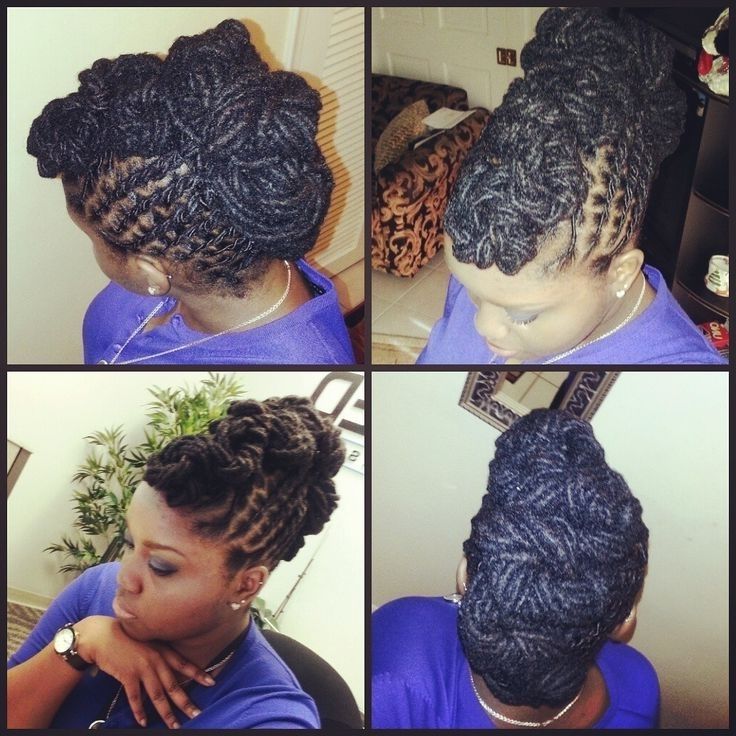 233 Best Loc Updos Images On Pinterest | Dreadlock Hairstyles Inside 2018 Updo Dread Hairstyles (View 4 of 15)