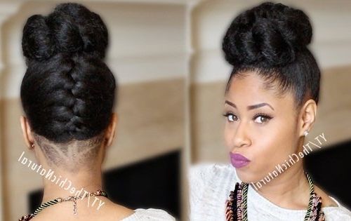 25 Updo Hairstyles For Black Women For Latest Updo Bun Hairstyles (View 12 of 15)