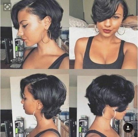 262 Best Straight Hair Styles Images On Pinterest | Loose Hairstyles In Newest Quick Updos For Short Black Hair (View 6 of 15)