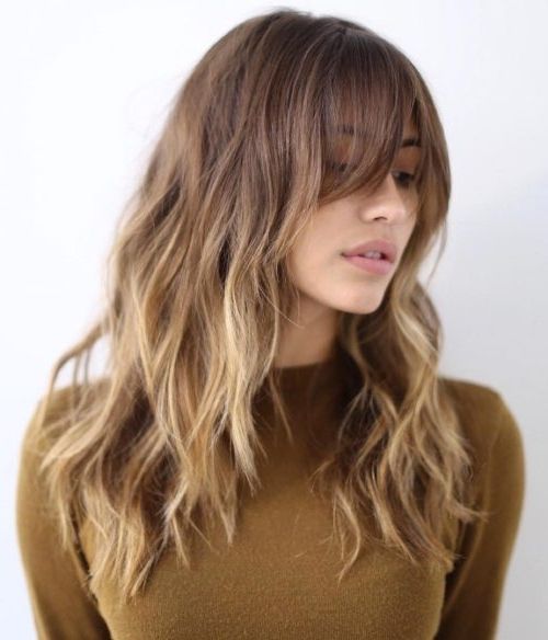 28 Popular Medium Length Hairstyles With Bangs (updated For 2018) For Newest Updos For Layered Hair With Bangs (Photo 13 of 15)