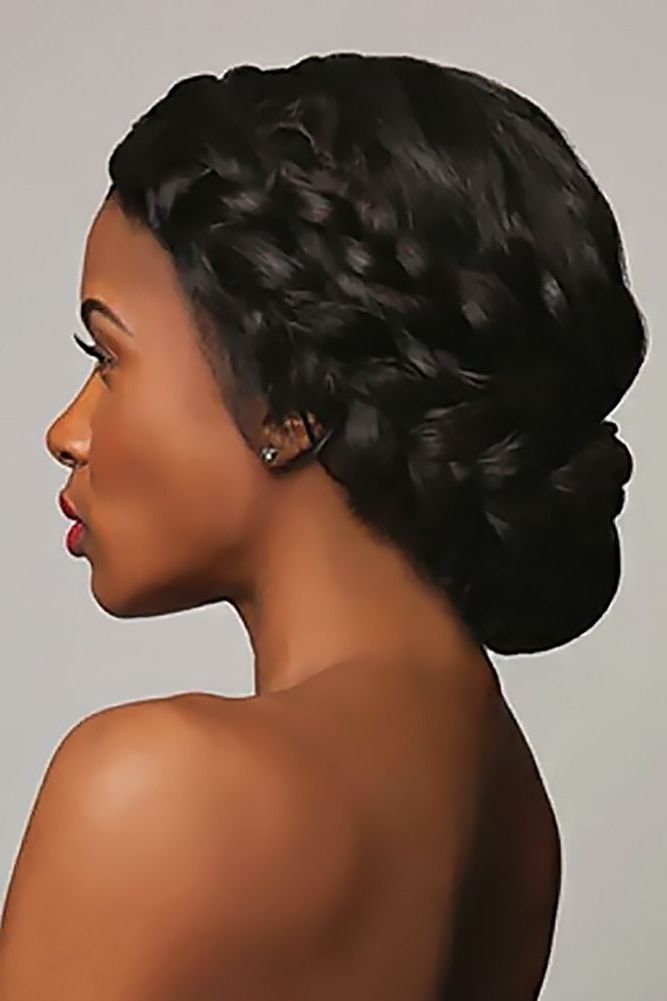 39 Black Women Wedding Hairstyles | Black Women, Medium Hair And Updo Pertaining To Most Up To Date Black Updo Hairstyles (View 11 of 15)