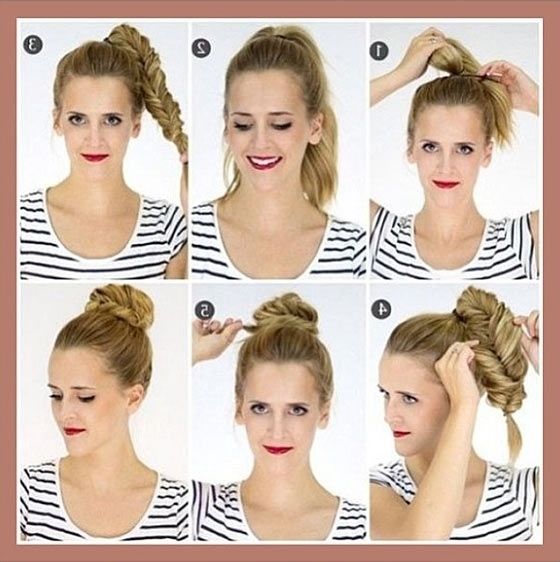40 Quick And Easy Updos For Medium Hair With Most Popular Easy And Cute Updos For Medium Length Hair (Photo 6 of 15)