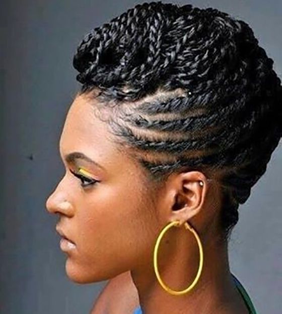 41 Cute And Chic Cornrow Braids Hairstyles Pertaining To Best And Newest Elegant Cornrow Updo Hairstyles (Photo 3 of 15)