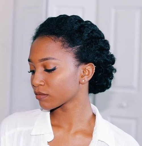 4130 Best Hair Images On Pinterest | Natural Updo, African In 2018 Black Natural Updo Hairstyles (Photo 7 of 15)