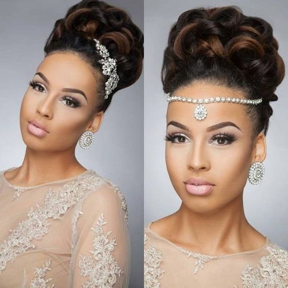 43 Black Wedding Hairstyles For Black Women | Updo, Black Women And Throughout Most Up To Date Updo Hairstyles For Black Bridesmaids (Photo 1 of 15)