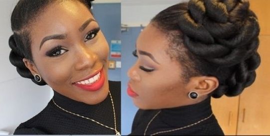 5 Cool Natural Updo Hairstyle Tutorials For Hot Summer Days Intended Throughout Most Recent Kanekalon Hair Updo Hairstyles (View 2 of 15)