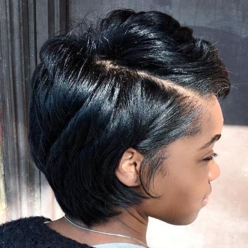 60 Classy Short Haircuts And Hairstyles For Thick Hair | Thicker Inside Most Recent Black Updos For Short Hair (Photo 6 of 15)