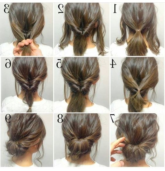 60 Easy Stepstep Hair Tutorials For Long, Medium And Short Hair Within Recent Quick Messy Bun Updo Hairstyles (View 7 of 15)