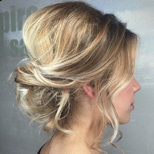 60 Trendiest Updos For Medium Length Hair | Messy Updo, Updo And Up Dos Intended For Most Recently Soft Updos For Short Hair (Photo 5 of 15)