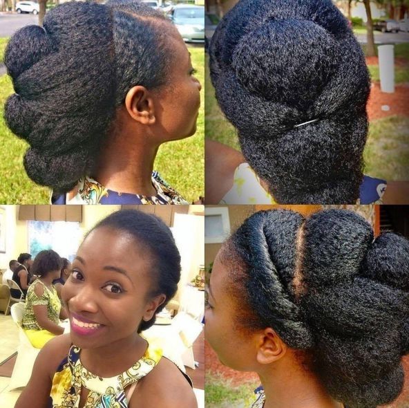 745 Best How To: Natural Hair Images On Pinterest | Hair Dos In Most Recently Updo Hairstyles For Black Women With Natural Hair (View 6 of 15)