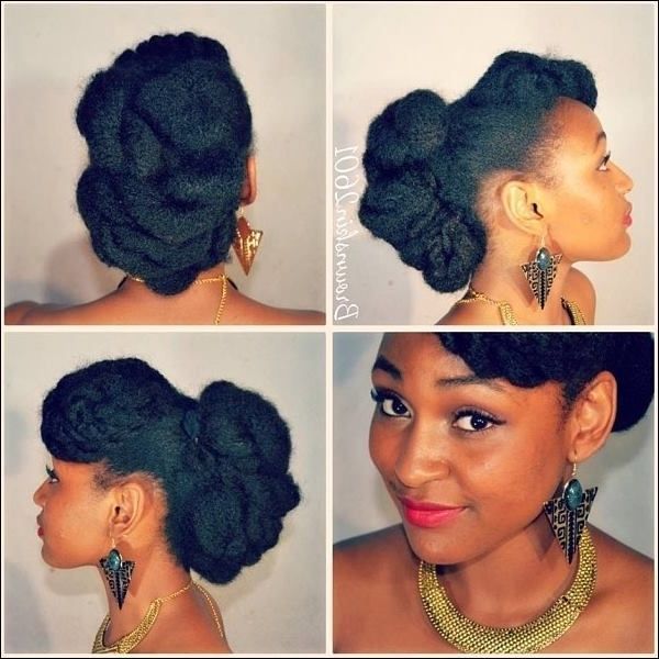 9 Holiday Hairstyles For Type 4 Hair | Wool Scarf, Updo And Natural With Regard To Most Popular Natural Hair Updo Hairstyles For Weddings (Photo 2 of 15)