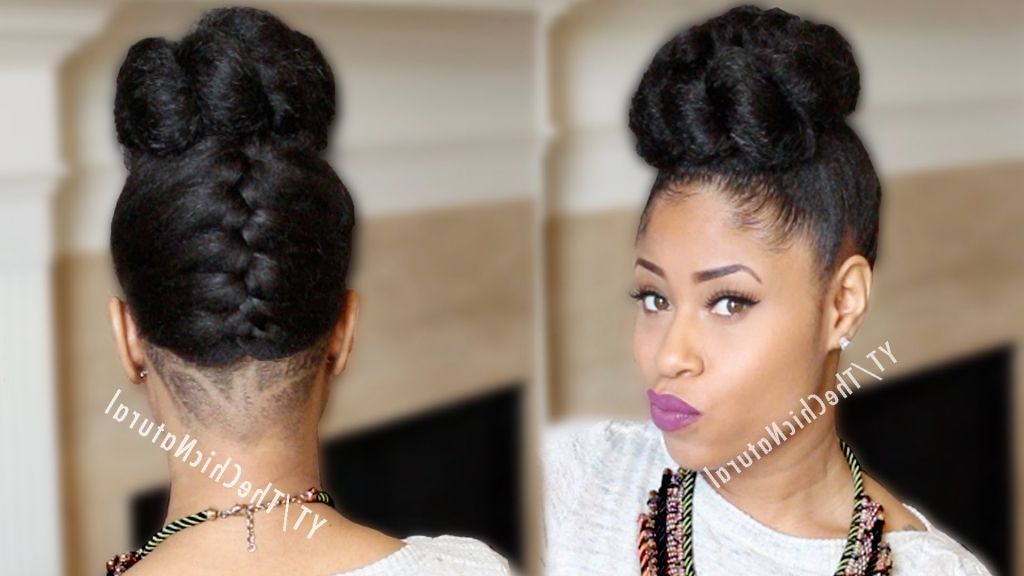African American Braided Hair Bun – Glamour Women Hairstyle Throughout 2018 Braided Bun Updo African American Hairstyles (View 15 of 15)